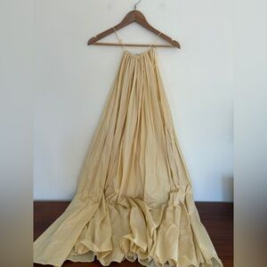Aeron Butter Yellow Halter Dress S